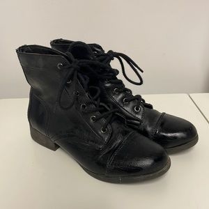 Black Ankle Combat Boots